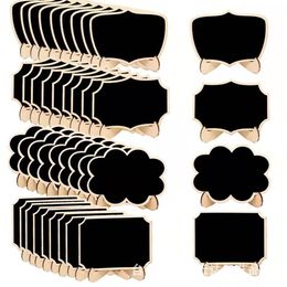 Blackboards 10pcs Mini Lace shape Chalkboards with Support Message Board Signs Table Place Card Signs for Home Birthday Wedding Party 230706