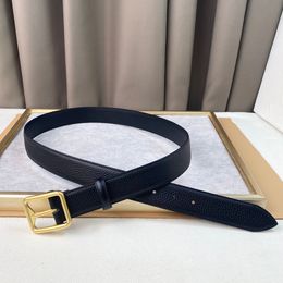 Mens Classic Black Leather Belt Gold Buckle Jeans Casual Leather Belt