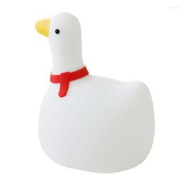 Night Lights Light For Kids Geese Shape Bedside Lamp Dimmable With Timing Function Bedroom Children's Room Nursery USB