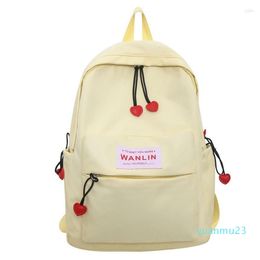 Outdoor Bags Sweet Casual Book Bag Teenagers Backpack Fashion High Quality Bookbag Large Capacity Solid Color Women Satchel Y135