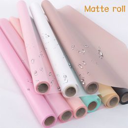 Packaging Paper 60cm*11yards Roll Colour Fog Flowers Wrapping Paper Thick Waterproof Papers Bouquet Gift Packaging Materials Pearl Papers 230706