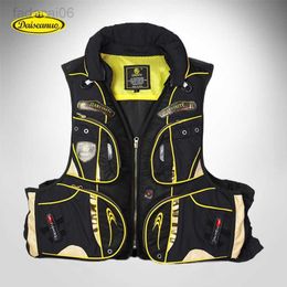 Fishing Accessories Hot Men Life Jacket Fishing Vest Outdoors Buoyancy Adult 120kg Multi-function Water Sports Personal Flotation Device HKD230706