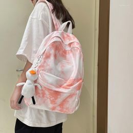 School Bags Simple Versatile Large Capacity Ladies Solid Color Nylon Cloth Outdoor Leisure Travel Backpack Fashion Student Schoolbag