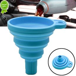 New 1 Set Car Engine Oil Filling Funnel with Fixing Clip Adjustable Gasoline Filling Tool for Motorcycle Truck Auto Parts