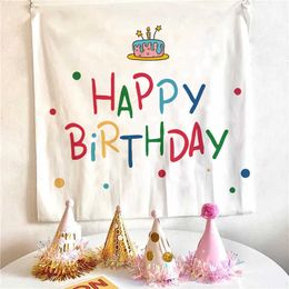 Tapestries Happy Birthday Decorations Wall Tapestry South Korea Cute Backdrop UK Pretty Wedding Girls Room Send Installation Package