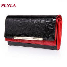 High Quality Genuine Leather Wallets Women 2022 New Fashion Luxury Crocodile Purses Long Large Capacity Female Clutch Bag