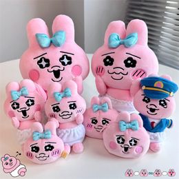 Plush Dolls Cute Trouser Head Rabbit Plush Doll Pendant Japanese Cartoon Funny Pants Pink Rabbit Doll Pendant Change 230705