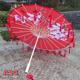 Umbrellas 82/84cm Silk Cloth Women Umbrella Cherry Blossoms Ancient Dance Umbrella Decorative Chinese Style Oil Paper Umbrella