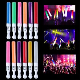 LED Glow Sticks RGB LED Cheer Sticks Light Up Cheer Tube Colourful Flashing Luminous Wands Pool Wedding Party Supplies Gigs Gifts LT0109