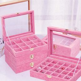 Jewelry Pouches Ring Display Organizer Box Velvet Storage Earring Necklace Case Packaging Travel Jewellry Braclet Bead