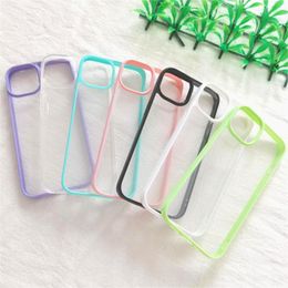 Diy Cream Glue Acrylic TPU Phone Cases Transparent Drop Glues Groove Shell Macaron Colour Back Cover for iPhone 14 13 12 11 Pro X Xs Max Xr 7 8 Plus