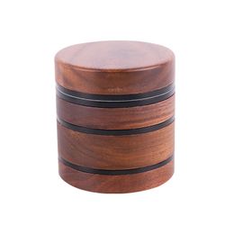 Smoking Natural Walnut Wood Wooden Aluminium Portable Dry Herb Tobacco Grind Spice Miller Grinder Crusher Grinding Chopped Hand Muller Cigarette Holder DHL