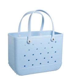 Bogg Bag Xl Beach Bag Solid Punched Organizer Basket Summer Water Park Handbags Large Women's Stock Gifts 7669 Bogg Bag 4368