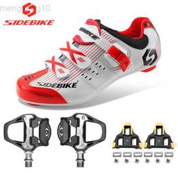 Cycling Footwear Sidebike self-lock shoes cycling shoes and pedal with cleat bicycle shoes Breathability Men's shoes zapatillas ciclismo mtb HKD230706