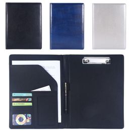 Filing Supplies 1Pc A4 PU Leather Business Organiser Case Vintage Binder Manager Document Pads Office File Folder 230706