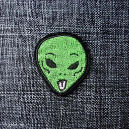 ALIEN Size4 6 5 6cm DIY Cloth Patch Badge Embroidered Cute Badges Hippie Iron On Kids Cartoon Patches For Clothes Stickers290W