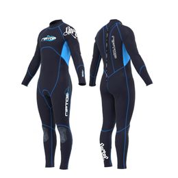 Swim Wear Winter Men's Long Sleeve m Neoprene Wetsuit Scuba Spearfishing Snorkelling Surfing OnePiece Diving Suit Thick Thermal Swimsuit 230706