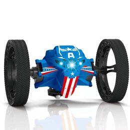 ElectricRC Car 2.4G Remote Control Toys RC Car Bounce Car Jumping Car with Flexible Wheels Rotation LED Night Light RC Robot Car gift VS SJ88 230705