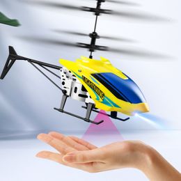 ElectricRC Aircraft Mini Drone RC Helicopter Dropresistant Induction Suspension Aircraft LED Lighting Quadcopter Dron Aircraft Kid Gift Toys 230705