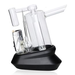 Glass Bong Smoking Kit Hookahs water pipe Dab Rig cold start concentrate accessories set for Wax Concentrate Dabbing zipper travel case