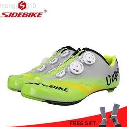 Cycling Footwear SIDEBIKE Road Cycling Shoes men Carbon Fibre Racing Bicycle Bike Shoes Breathable Self-Locking Profession Sneakers Sapatilha HKD230706