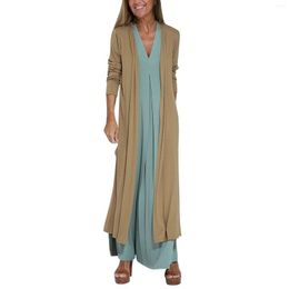 Women's Swimwear Summer Casual Solid Colour Long Sleeved Vent Maxi Loose Cardigan Boho Sweater For Women Open Front Giraffe Print Purse