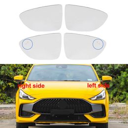 For MG 5 MG5 2021 Car Accessories Side Mirrors Lens Door Wing Rear View Mirror White Glass with Heating Blind Spot