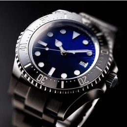 Mens Watches 44 mm Deep Ceramic Bezel Sea-dweller Sapphire Cystal Stainless Steel Glide Lock Solid Clasp Automatic Mechanical Mens Luxury Master Watch Wristwatch