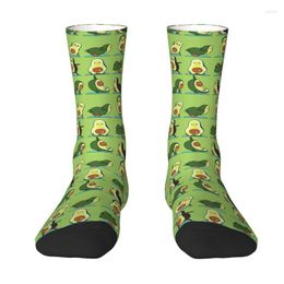 Men's Socks Avocado Yoga Dress For Men Women Warm Funny Novelty Guacamole Vegan Lover Anti Crew