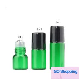 1ML 2ML 3ML Empty Amber Glass Essential oil Roll On Bottle with Stainless Steel Metal Ball for Perfume Oils Classic