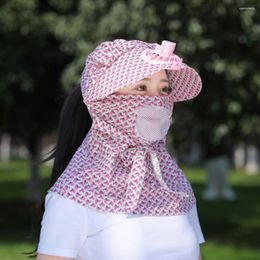 Wide Brim Hats Safe Fan Sunhat Strong Wind Anti-UV Decorative Gardening Women Cap
