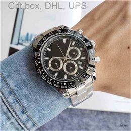 Chronograph watches Luxury fashion designer watches calendar stainless steel high-quality belt men's full-function timing watch