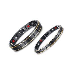 Bangle 316L Stainless Steel Health Energy Bracelet Men S Titanium Bio Magnetic Therapy Power Womens For Couple Fashion Jewellery Drop Dhoma