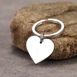 Stainless steel Heart Shaped Keychains Metal Keyrings For Lovers Festive Party Favours Ornaments