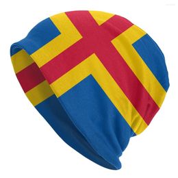 Berets Flag Of The Aland Islands Skullies Beanies Hat Goth Autumn Winter Outdoor Unisex Caps Adult Spring Warm Bonnet Knitting Hats