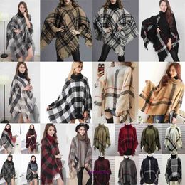 Factory Designer Original Bur Home Winter scarves online store High collar plaid new style shawl for men and women in autumn winter with circular yarn thickened