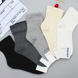 Women Socks Solid Woman Sock Thin For Crew White Cotton Sox Korean Soft Kawaii Hosiery Autumn Winter Casual Ladies Stockings