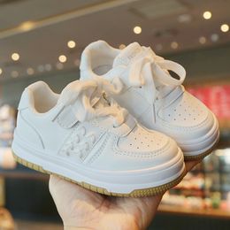 Sneakers Childrenssmall White Shoes Allseason Sports Shoes Boys and Girlscasual Korean Shoes Soft Soled Baby Shoes Baby Girl Shoes 230705