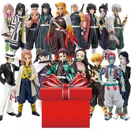 Blind box Demon Slayer Figure Kimetsu no Yaiba Mystery Box Blind Box Anime Gift for Animer Nezuko Zenitsu Figure Lucky Box Mysterious 230705