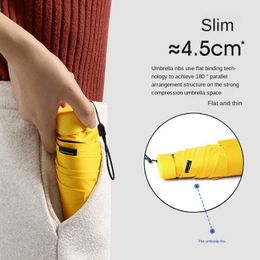 Umbrellas Compact Pocket Umbrella for Women Light Folding Sun Protection Sun Rain Small Card Bag Umbrellas Mujer