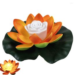 Garden Decorations Lotus Floating Pool Lights LED Waterproof Night Light For Pond Swimming Submersible