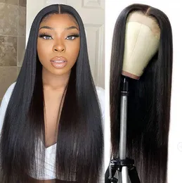 Transparent Lace Frontal Wig Straight Transparent Human Hair Wigs Pre Plucked Bone Straight Human Hair Wigs
