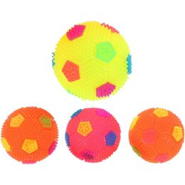 6.5Cm LED Flashing Soccer Ball Light Up Spike Bouncy Balls Sound Lighting Massage Football Kids Toys Flash Squeaky Toy for Party Favor