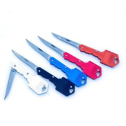 2021 Mini Camping Key Ring Folding Knife Blade Portable Hunting Fold Survival Pocket key Chain Outdoor Tools210G