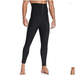 Waist Support Men Compression Shapewear Sauana Sweat Leggings Fitness Back Tummy Control Reductive Girdle Slimming Shaper1357776 Dro Dhg4H