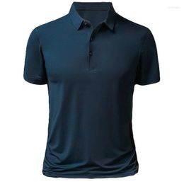 Men's Polos Summer Brand Quality Men Polo Shirts Fashion Business Social Short Sleeve Mens Stand Collar Slim Fit Shirt