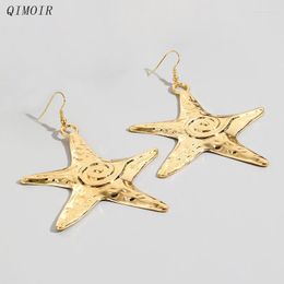 Dangle Earrings Large Metal Starfish For Women Hammered Statement Fashion Jewellery Holiday Accessories Designer Styles Party Gifts C1389