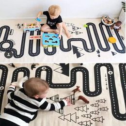 Carpets Kids Play Mat Cotton Rugs For Gym Track Floor Boy Room Decor Nordic