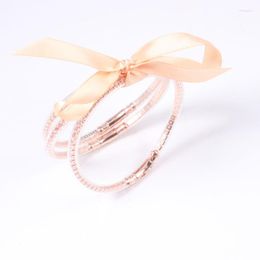 Bangle 3pcs/set Luxe Rhinestone Glitter Jelly Bracelet Buddhist Jonc Luky Golden Crystal For Women Girls