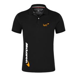 Men's Polos McLaren Team Racing Fans Men's Lando Norris Summer Breathable Polo Shirts Printing Short Sleeve Comfortable Tops 230705